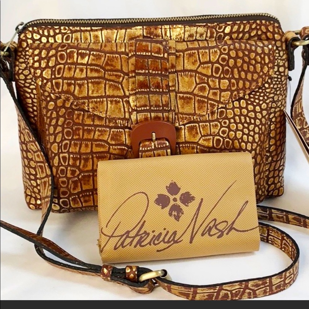 Patricia Nash Avellino Metallic Gold Tan